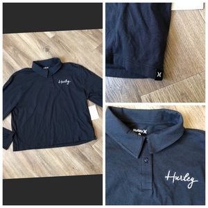 Hurley, Smooth Crop Polo Long Sleeve.